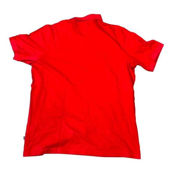 Puma Mens Red Polo Shirt Medium Cotton Blend Casual Wear Large Cat Logo - Picture 3 of 5